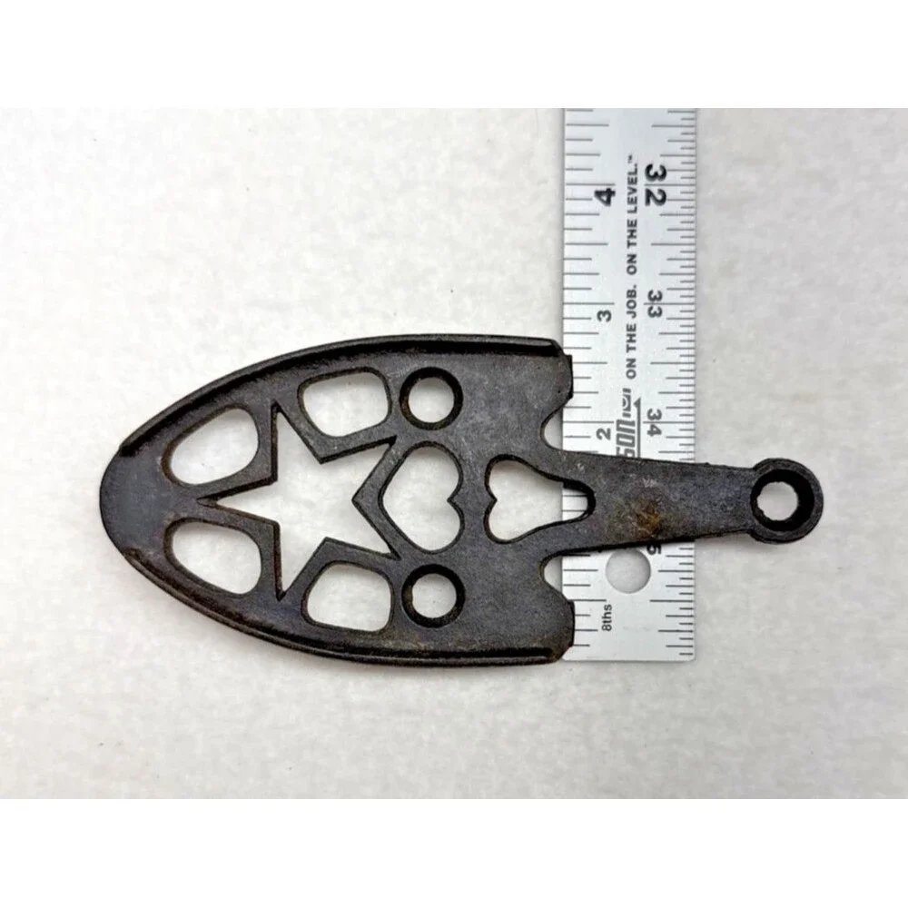 Cast Iron Sad Iron Trivet Lot of 4 Ornate Victorian Flat Iron Trivets Vintage